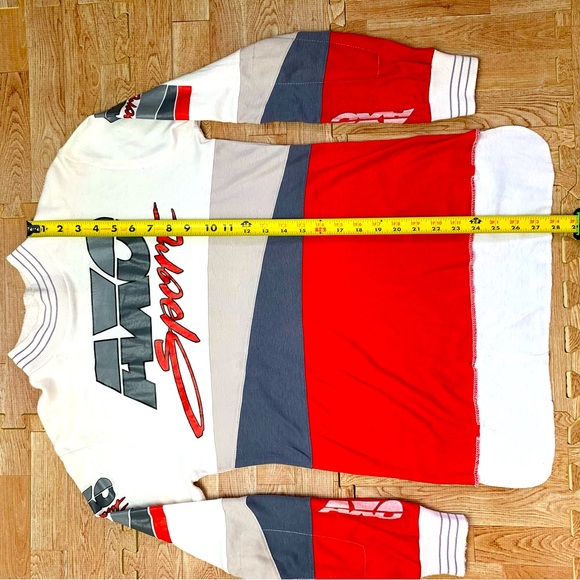 VTG 90s AXO Sport Team Racing Motocross Jersey Medium Terry Cloth VMX Racewear - Picture 6 of 11